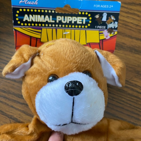 3 NWT Plush Animal Hand Puppets Dog Panda Bear Elephant - Picture 6 of 10